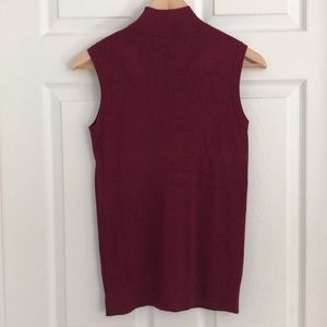 Sleeveless mockneck sweater from La Contemporaine